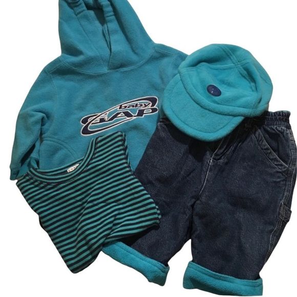 Vintage 4 Piece Baby Gap Jeans Outfit - Picture 1 of 9